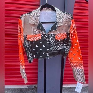Cropped bandana jacket